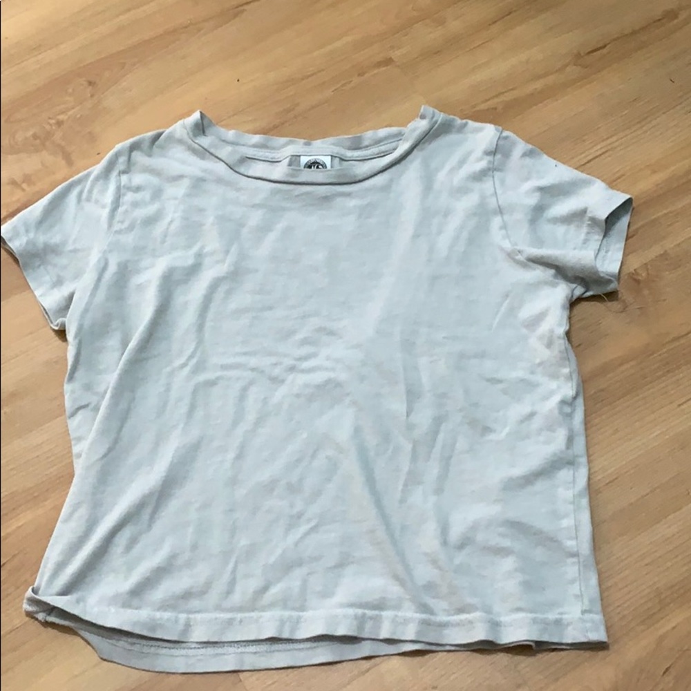 Light gray cropped t shirt
